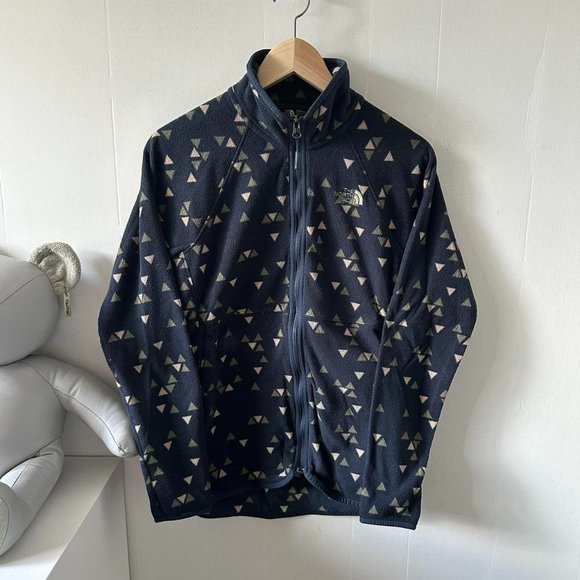 The North Face navy patterned fleece jacket - Picture 1 of 8